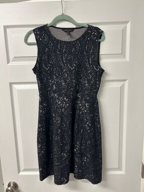 BCBGMaxAzria Black Sleeveless Fit-and-Flare Dress